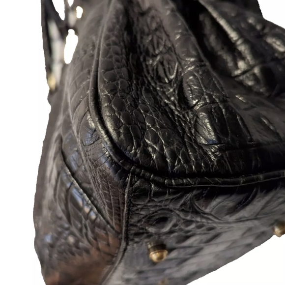 Brahmin Louise Rose Satchel in Black - Picture 2 of 16